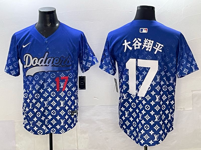 Men Los Angeles Dodgers #17 Ohtani Blue Nike 2025 MLB jersey 02->los angeles dodgers->MLB Jersey